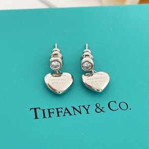 Tiffany & Co. Silver Heart Drop Earrings